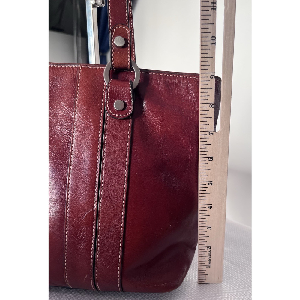 ETIENNE AIGNER Horseshoe‎ Brown Red VTG Leather Shoulder Bag Quiet Luxury - Picture 14 of 16